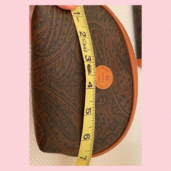 VINTAGE Pierre Balmain 3 piece set purse, wallet and makeup bag paisley Leather - Picture 8 of 14